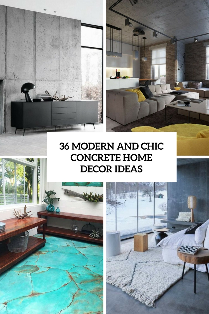 modern and chic concrete home decor ideas