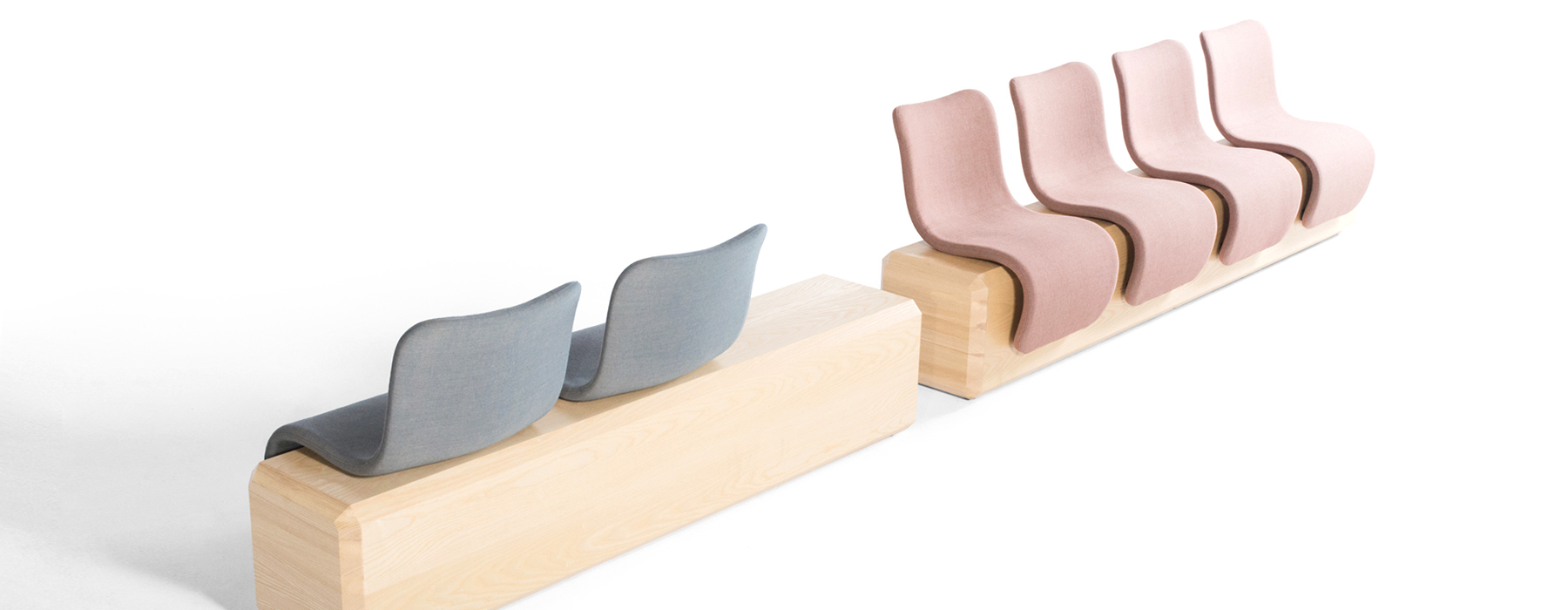 Ascent furniture collection was aimed at public spaces and is available in several colors