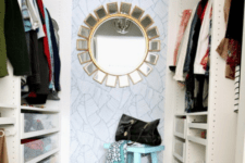 01 This small girlish closet was renovated by its owner into a modern and comfy space for everything she needs