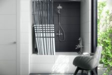 01 Victoria+Albert presented two built-in bathtubs with armrests for comfort and a glossy hand finish for a cool look