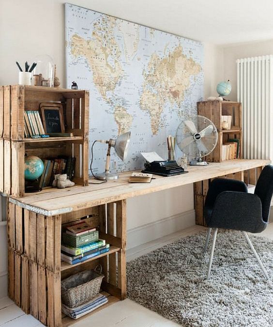 Cover a wall in your home office with a large map of the world or some country and point the places where you've already been.
