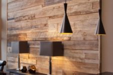 07 reclaimed wood wall gives this space comfiness, warmth and looks textural