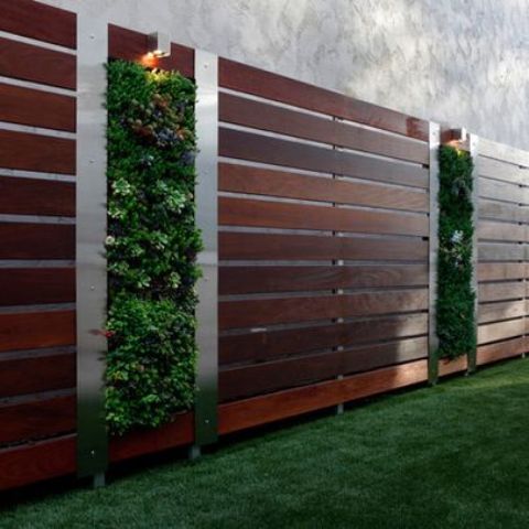 infuse your wooden fence with greenery parts achieving a living wall design