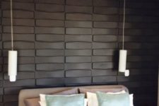 09 black decorative 3D wall panels to rock in your neutral bedroom