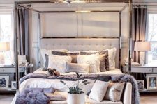 12 luxurious bedroom decor with a metal frame bed and a tufted headboard