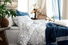 12 seaside bedroom decor with map bedding to dream of travelling before falling asleep