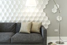 13 honeycomb 3D wall panels with some separate parts for a cooler look
