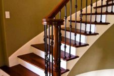 13 wrought iron makes any staircase look very expensive and chic