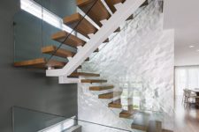 14 your staircase area can be made unique with just one 3D wall