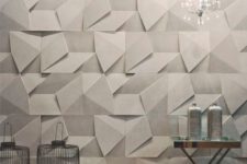 15 geometric wall panels with a chaotic pattern
