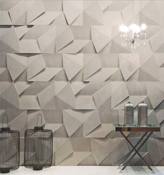 geometric wall panels with a chaotic pattern
