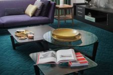 17 teal, greens and purple upholstery look bold and harmonious