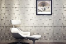 18 squared 3D wall tiles for a living room or an eye-catchy entryway