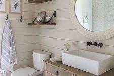 18 vintage sideboard repurposed into a bathroom vanity