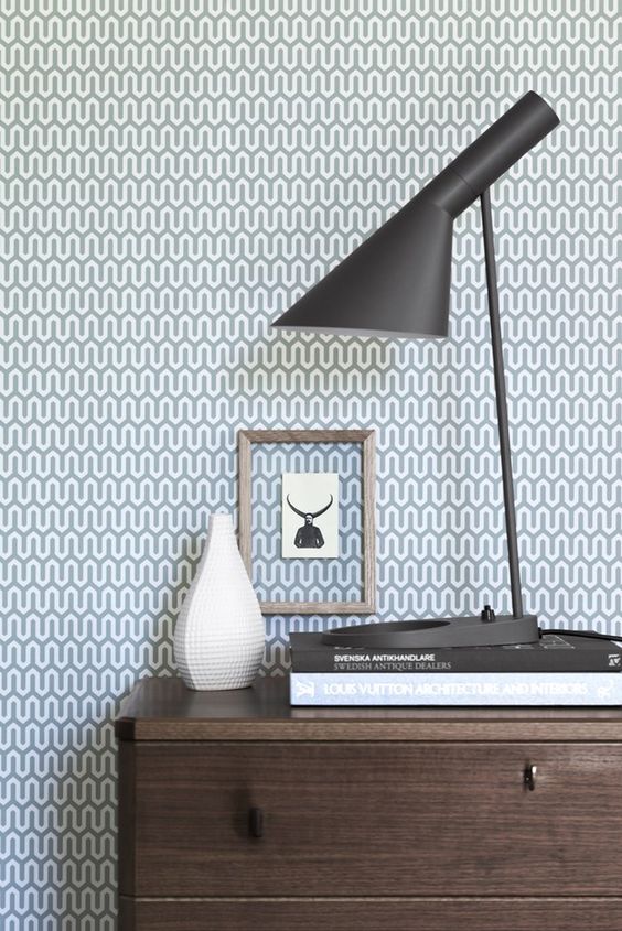 geometric grey retro wallpaper will be a perfect fit for many spaces