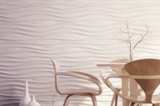 22 abstract 3D wall panels for a dining area