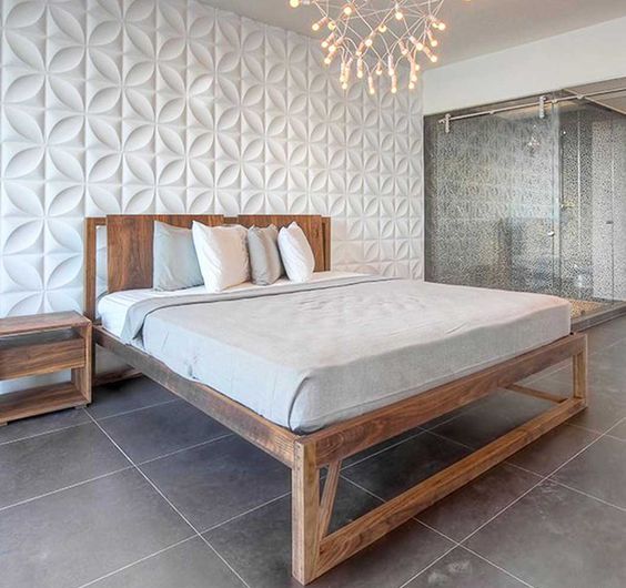 chrysalis wall panels for a cool sculptural headboard wall in your bedroom