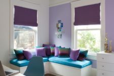 25 bold turquoise and purple boy’s room decor with creamy shades