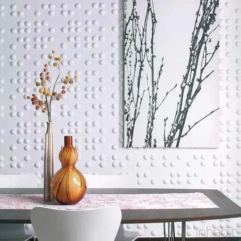 dotted 3D wall tiles look modern and refreshing