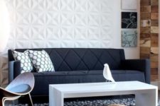 27 flower-like wall panels for making a modern living room eye-catching
