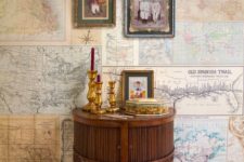 30 travel maps wall coverings, you can even create your own ones showing your trips