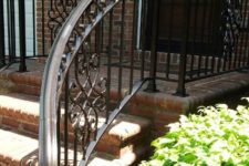 32 custom-made wrought iron balustrade and handrail