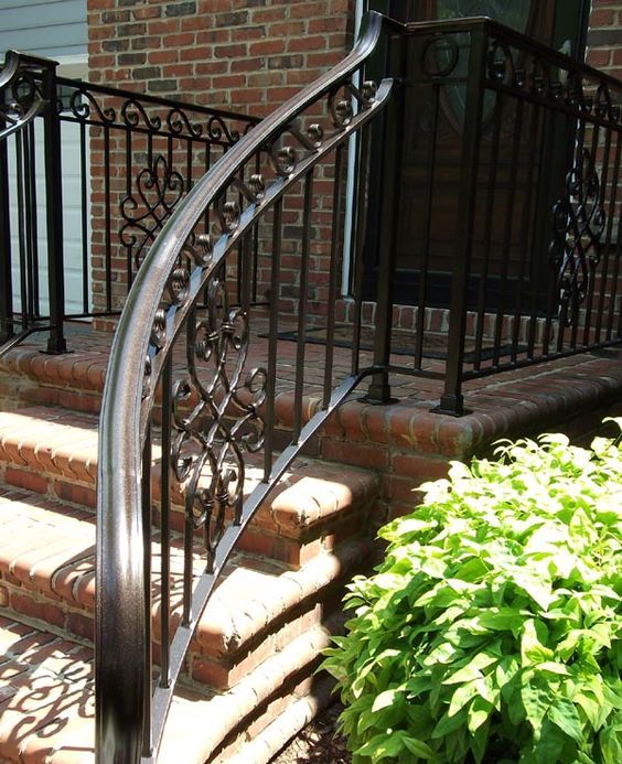 Custom made wrought iron balustrade and handrail