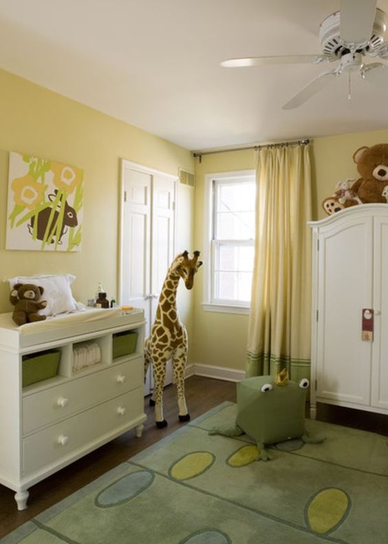 light yellow and green nursery is a vivacious and welcoming idea