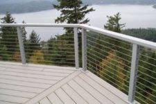 34 metal and cable railing to get maximum of the forest views