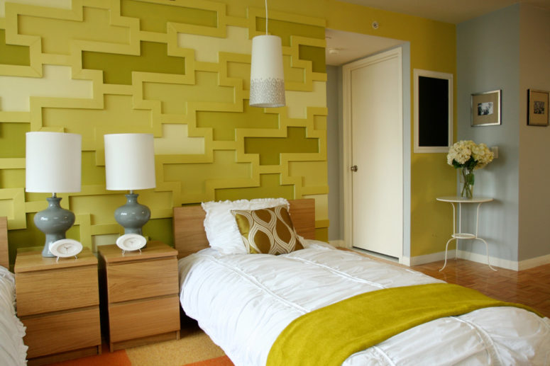 a textured wall could be DIYed (Jen Chu Design)