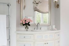 02 elegant rounded bathroom vanity with lots of storage inside