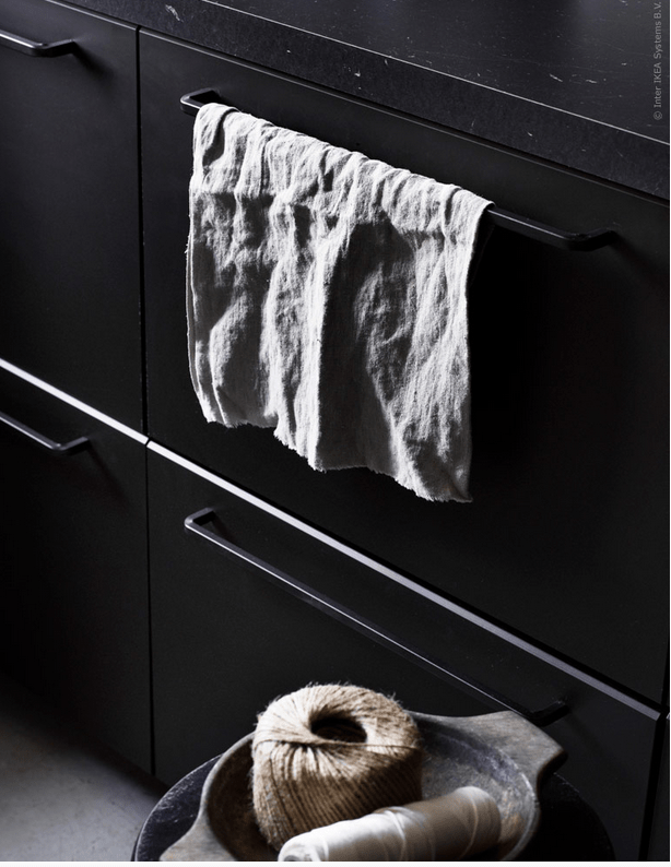Large handles can be used as towel holders and to hang something you need