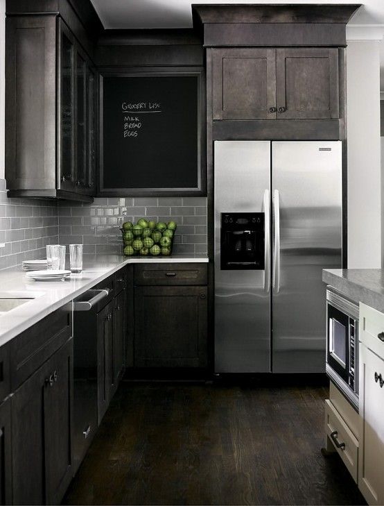 neutral brown kitchen cabinets with a light grey tile backsplash