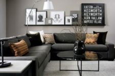 07 a large dark grey corner sofa will easily accomodate all your friends