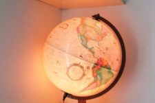 10 globe lamp for a travel-themed nursery or a gnder neutral room