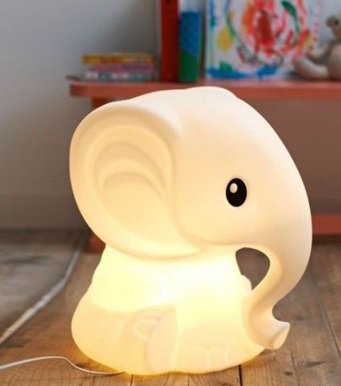glowing elephant lamp can be placed on a bedside table on on the floors