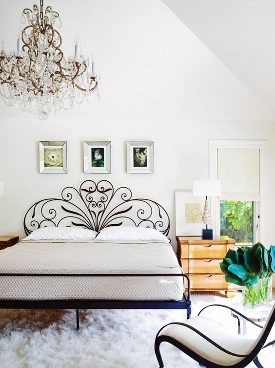 fabulous wrought iron bed for a girlish feel