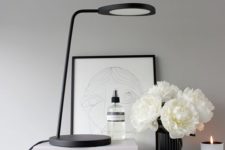 16 modern black table lamp with a laconic design