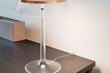 17 elegant modern lamp of copper and sheer glass