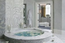 18 white marble steps make your bathroom seem luxurious