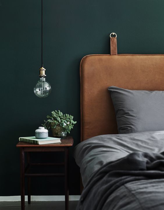 a single big industrial bulb is ideal for a retro industrial bedroom