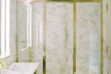 25 a timeless combo of white marble and gilded framing