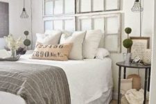 25 industrial black framed hanging lamps for a shabby chic bedroom