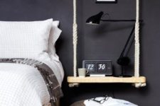 26 bedside swing table with thick rope looks rather manly