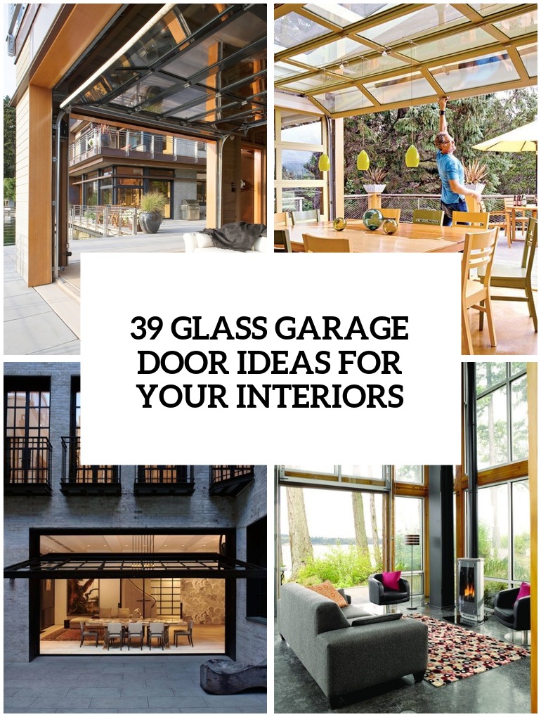 glass garage door ideas to rock in your interiors