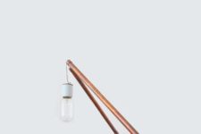 30 a simple copper pipe geometric lamp with a bulb