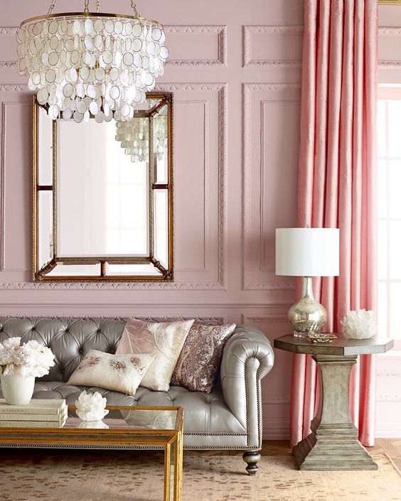 modern glam living room with a white hangers modern glam chnadelier