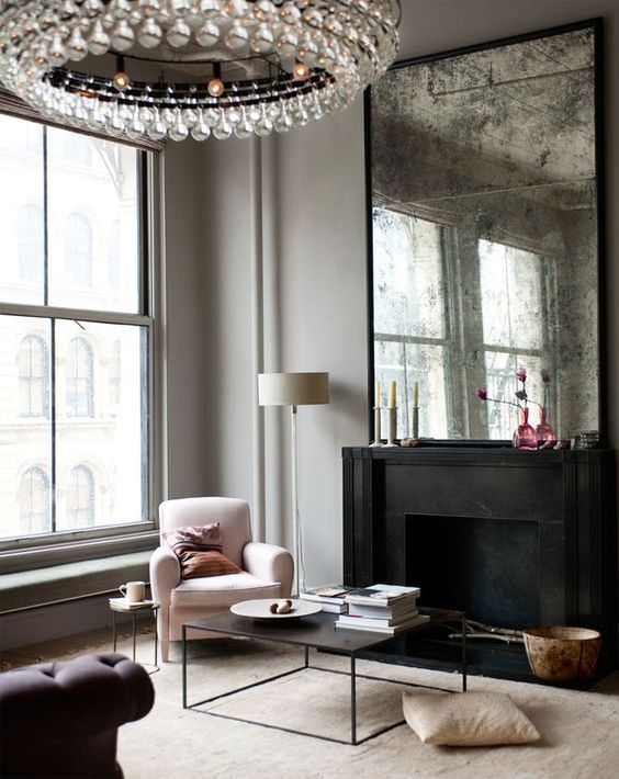 oversized crystal chandelier to make your living room glam