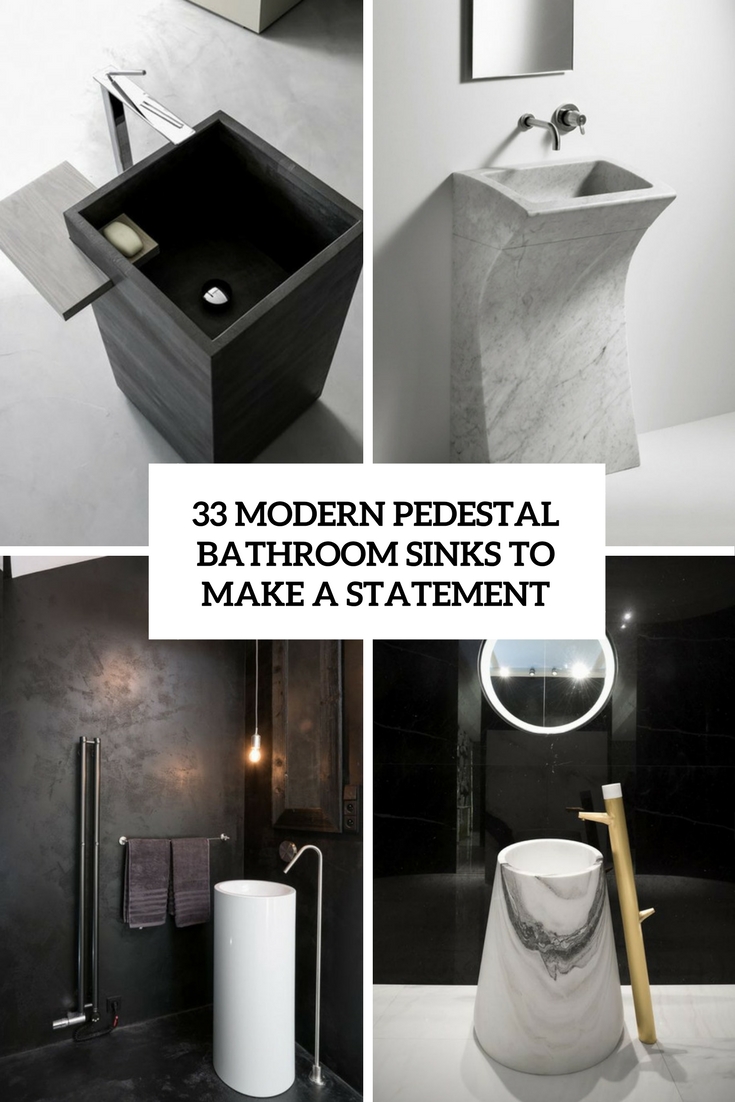 33 Modern Pedestal Bathroom Sinks To Make A Statement