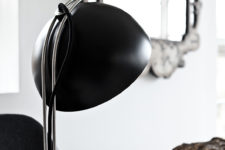 34 industrial nickel and black table lamp with an eye-catchy design for a manly office